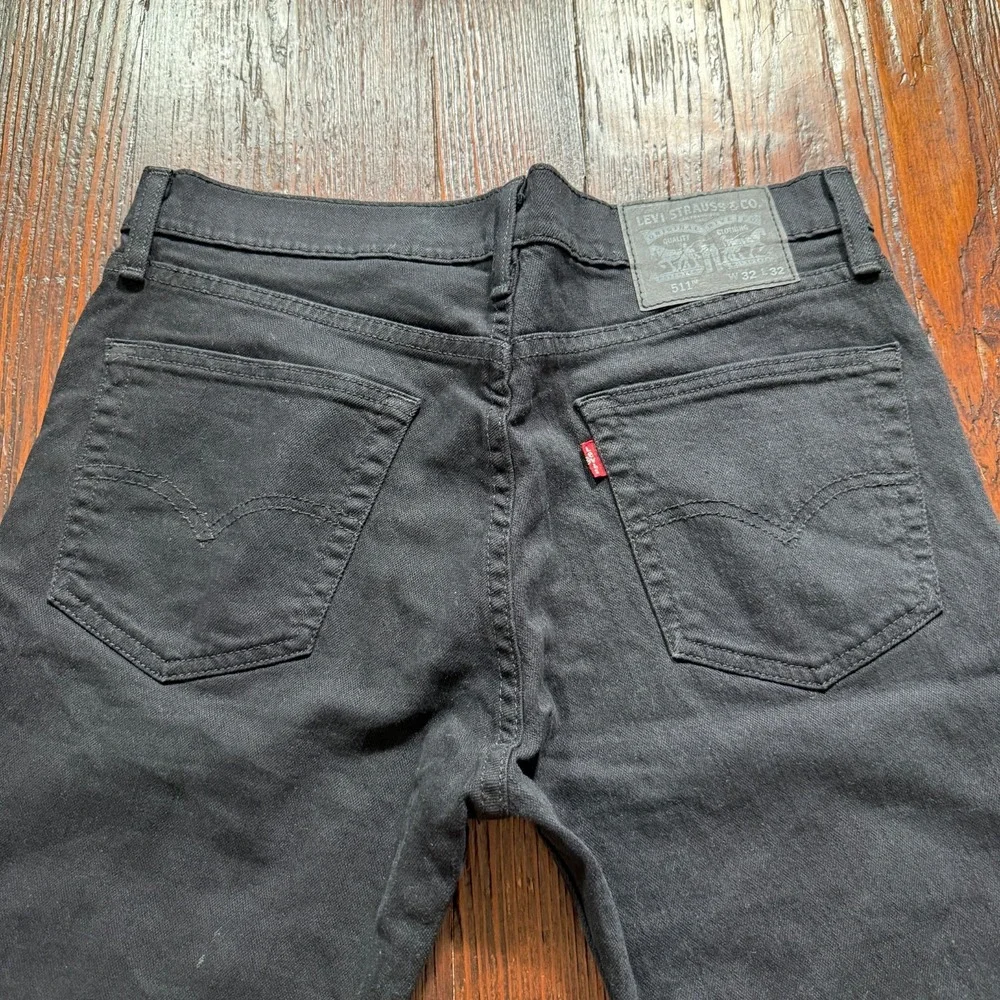 Levis 511 Jeans Mens 32x32 Black Slim Fit Stretch Denim Goth‎ Biker Punk